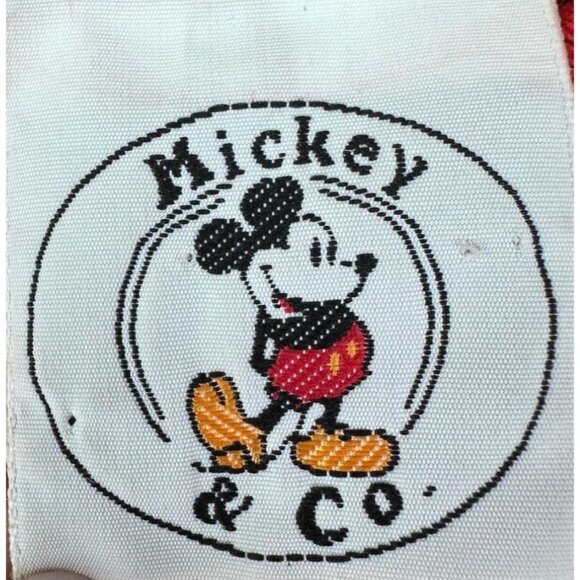 Mickey & Co. Vtg Disney Embroidered Mickey Logo Crewneck Sweatshirt Red Sz M/L - Picture 7 of 9